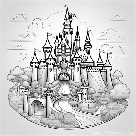 Mickeyland's Map in Disneyland | Stable Diffusion Online