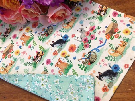 Spring Table Runner Cat Table Runner Spring Kitten Table Runner Cat Lover Summer Cat Spring