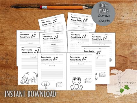 Cursive Penmanship and Handwriting Practice for Older Students 8.5 X 11 ...