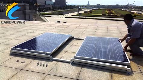 Flat Roof Ballasted Solar Mounting Systems Landscape Non Off