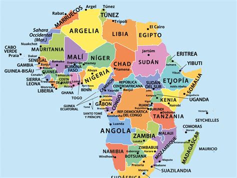 Pa Ses De Frica Y Sus Capitales Listado Completo Y Mapa Con Nombres