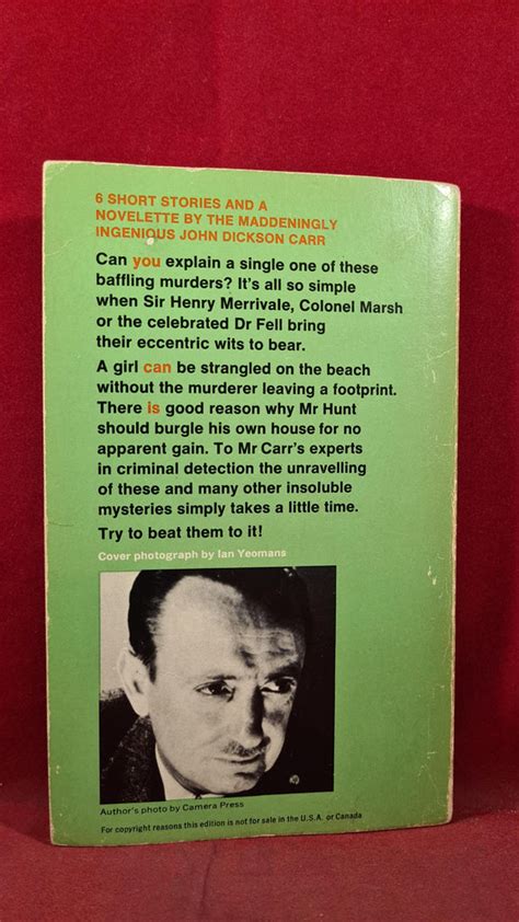 John Dickson Carr The Men Who Explained Miracles Penguin Books 196 Richard Dalbys Library