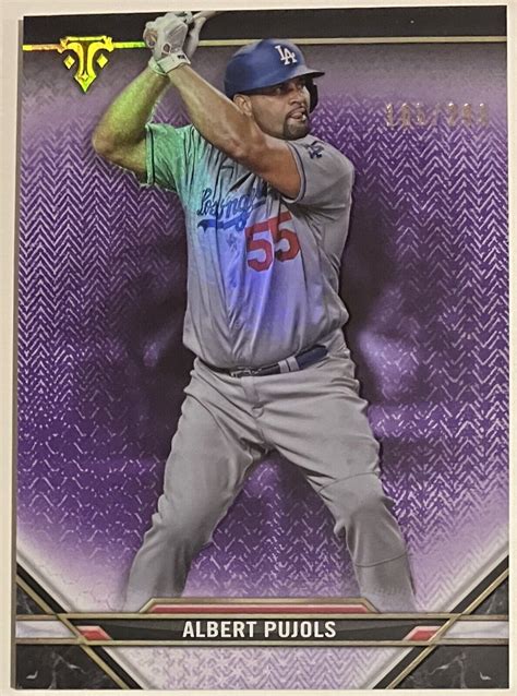 2021 Topps Triple Threads ALBERT PUJOLS AMETHYST 299 Dodgers HOF EBay