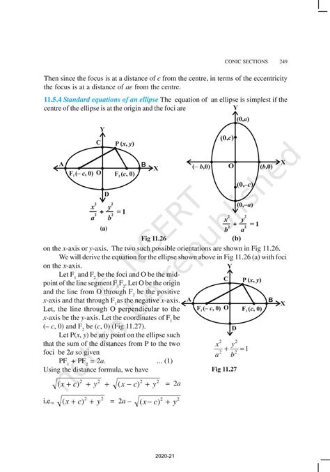 Conic Sections Ncert Book Of Class 11 Mathematics