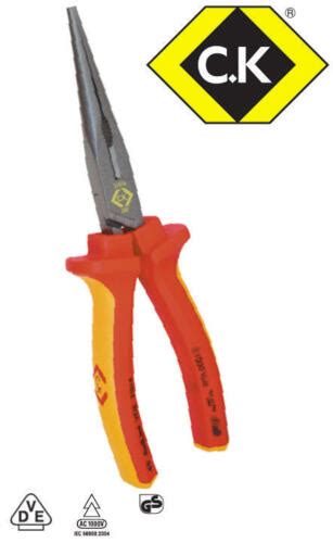 Ck Mm Straight Snipe Long Nose Redline Vde Wire Cable Side Pliers