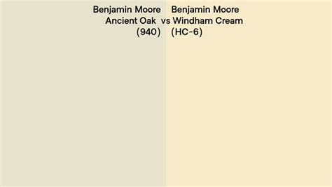 Benjamin Moore Ancient Oak Vs Windham Cream Side By Side Comparison