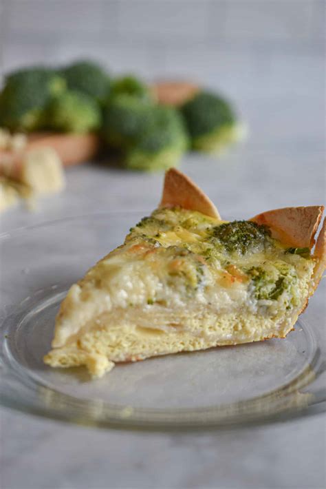 Broccoli Cheddar Quiche with Tortilla Crust - Lynn's Way of Life