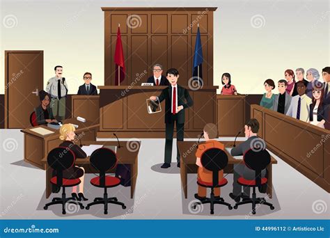 Court Scene Stock Vector Illustration Of Lady Vector 44996112