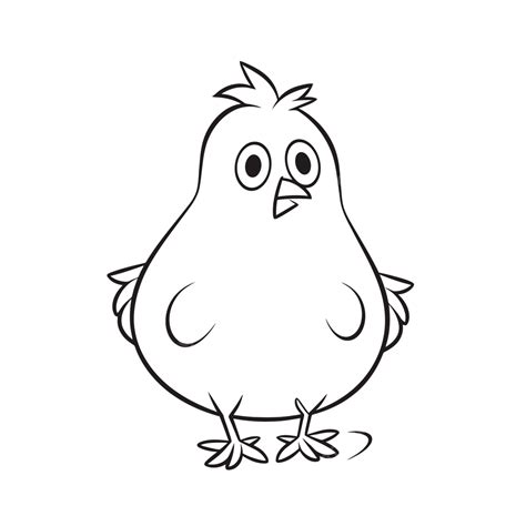 Mignon Poulet Coloriages Contour Croquis Dessin Vecteur PNG Dessin De