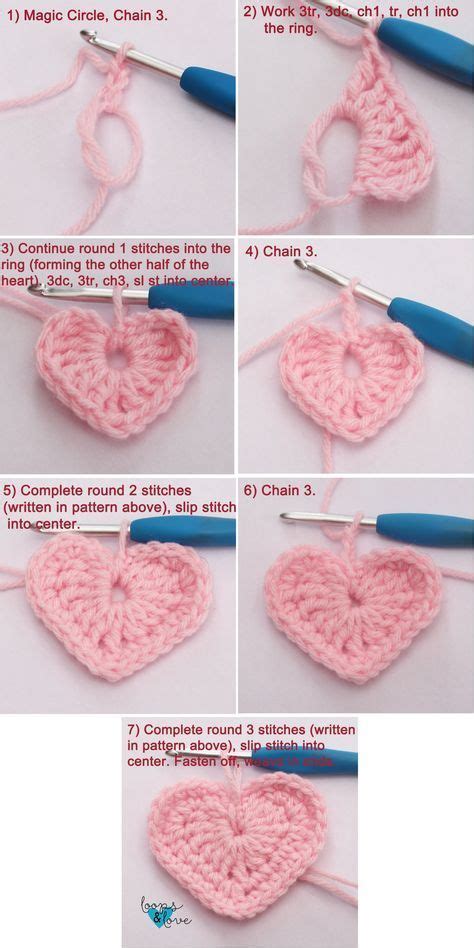 Crochet Heart Diagram