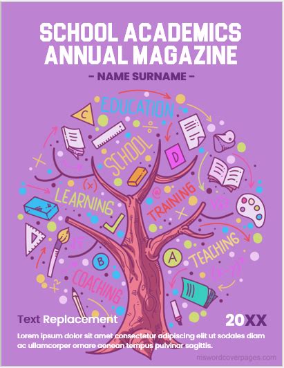 School Academics Annual Magzine Cover Pages Download Free