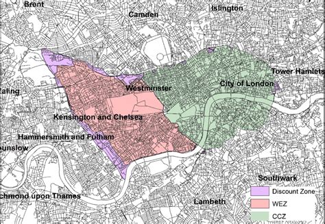 1 Map Of The Original Congestion Charge Zone Ccz And Western Extension