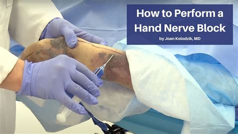 How To Perform A Hand Nerve Block The Cadaver Based Suturing Course