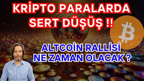 Bitcoinde Neler Oluyor Altco N Rall S Ne Zaman Olacak Youtube