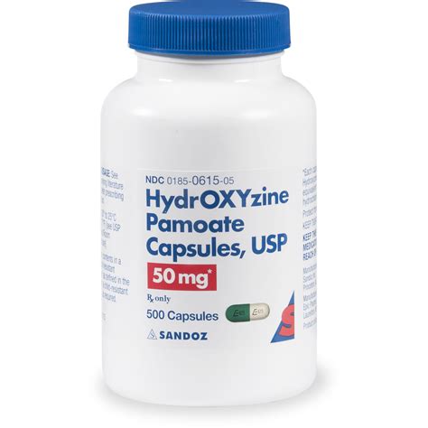 Hydroxyzine Pamoate Generic 50 Mg 60 Capsules Petco