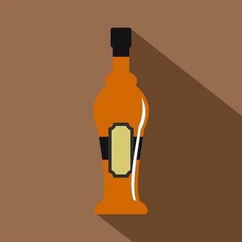 Premium Vector Alcohol Bottle Icon Flat Illustration Of Alcohol