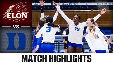 Elon Vs Duke Acc Volleyball Highlights Youtube