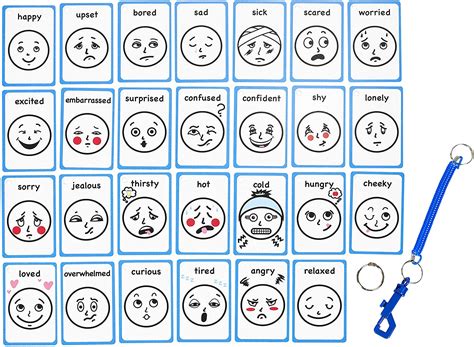 Emotion Cards For Autism Printable Cards