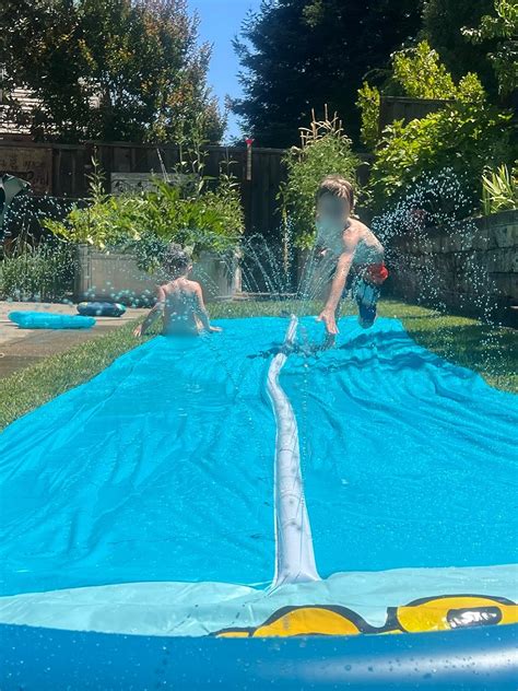 Amazon Sloosh Ft Double Water Slide With Lawn Water Slide For