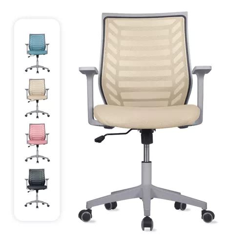 Silla Oficina Estelar Ejecutiva De Escritorio Ergonómica Color Beige