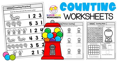 Kindergarten Counting Worksheets Superstar Worksheets Kindergarten