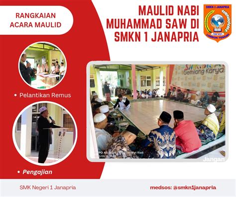 Maulid Nabi Muhammad SAW Di SMKN 1 Janapria Mengukir Karakter Religius