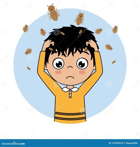 Head Lice Risk Factors Symptoms And Treatment Poster Vector