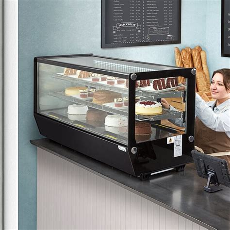 Avantco BCS-48-HC 48" Black Refrigerated Square Countertop Bakery ...