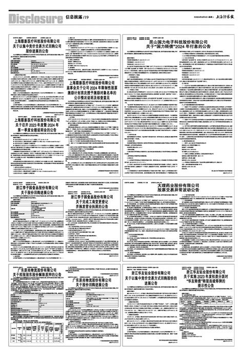 2024年06月04日 第19版：信息披露 上海证券报