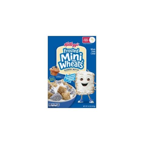 Kelloggs Blueberry Frosted Mini Wheats Cereal 143 Oz Pack Of 14 14