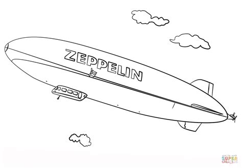 Zeppelin Coloring Page Free Printable Coloring Pages