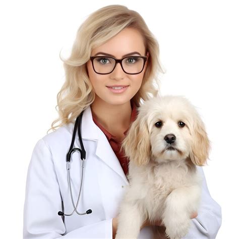 Premium AI Image Illustration AI Generation A Blonde Doctor Girl In A White Coat On A White