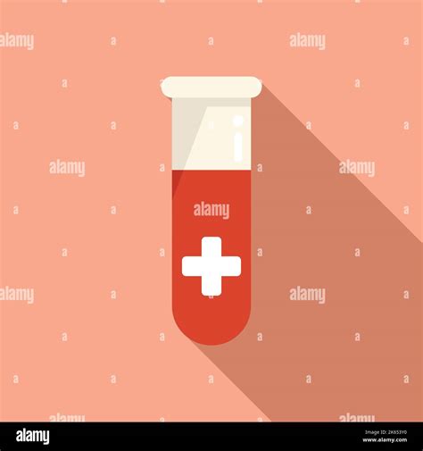 Medical Test Tube Icon Flat Vector Donate Help Heart Giving Stock