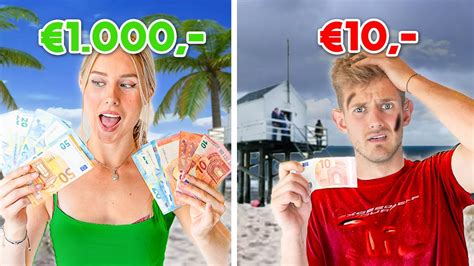 10 VS 1000 EURO IN GOEDKOOPSTE LAND EUROPA YouTube