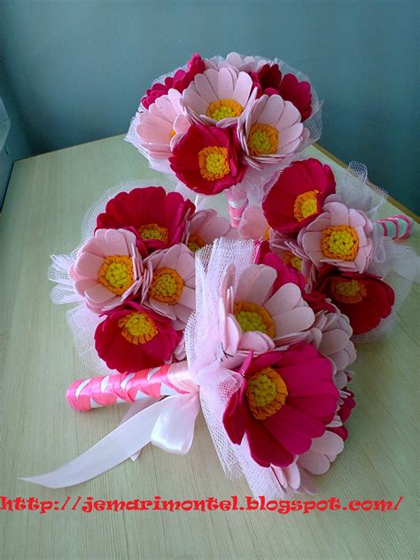 Bunga Tangan Cekmin Nimsay Felt Daisy Hand Bouquet For Flower Girl Small Size