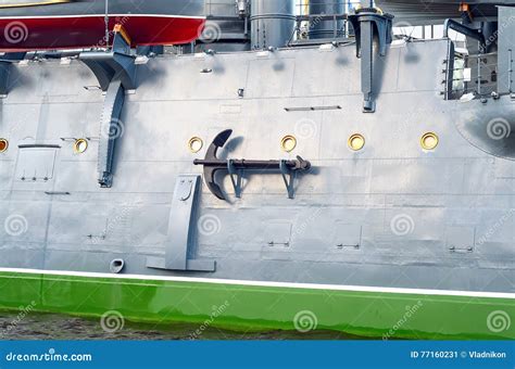 Boarding the Old Armored Cruiser. Stock Image - Image of ussr, navy ...