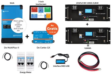 Zbp Ess Systeem Victron Multiplus Ii V Kva Opslagsysteem Kwh