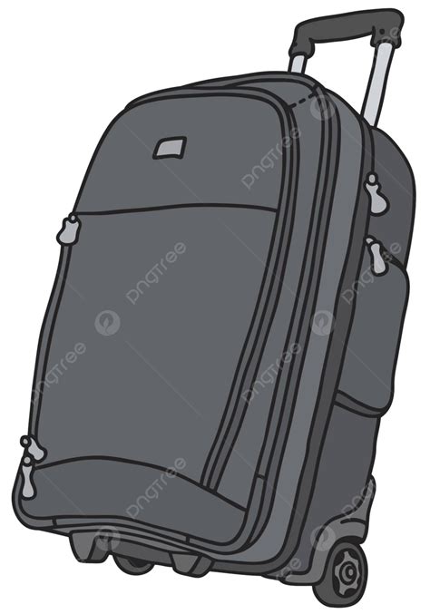 Maleta De Viaje De Vector De Equipaje Negro Vector PNG Dibujos Vector