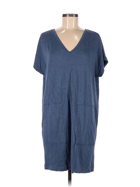 Ann Taylor Loft Outlet Blue Casual Dress Size M 39 Off Thredup