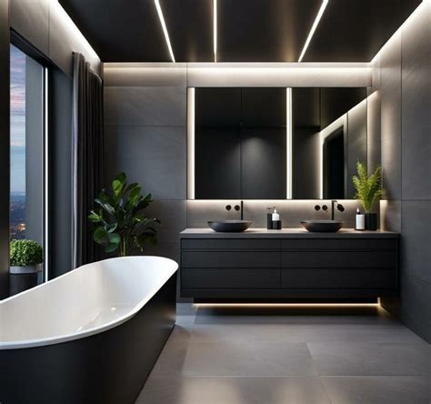 Sophisticated Black and Gray Bathroom Design Ideas - HD ConstructionCo