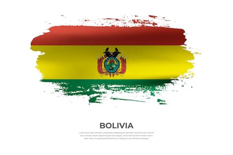 Pincel doblado de tela artística bandera de bolivia con efecto de