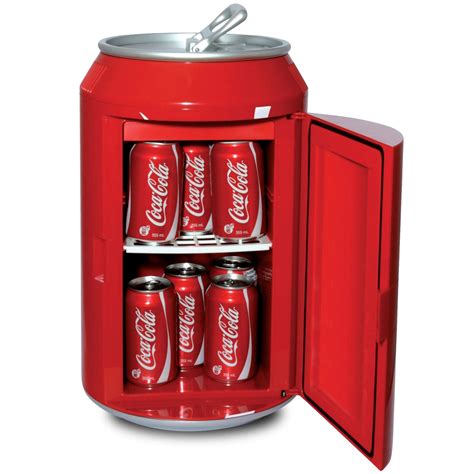 Coca Cola 12 Can Portable Mini Fridge W 12V DC And 110V AC Cords 10L