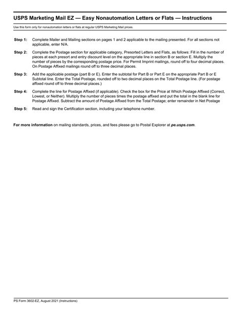 Ps Form 3602 Ez Fill Out Sign Online And Download Printable Pdf