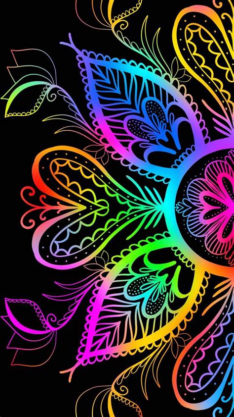 Phone Wallpaper Boho Rainbow Wallpaper Phone Wallpaper Patterns Neon