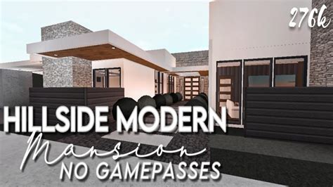 Bloxburg Hillside Modern Mansion Speed Build No Gamepass Youtube