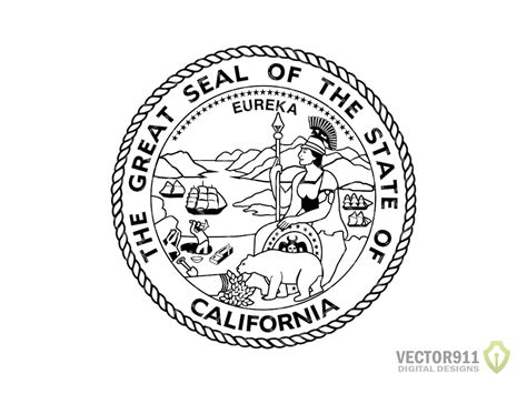 California State Great Seal Logo Emblem Digital Vector Ai Svg Png