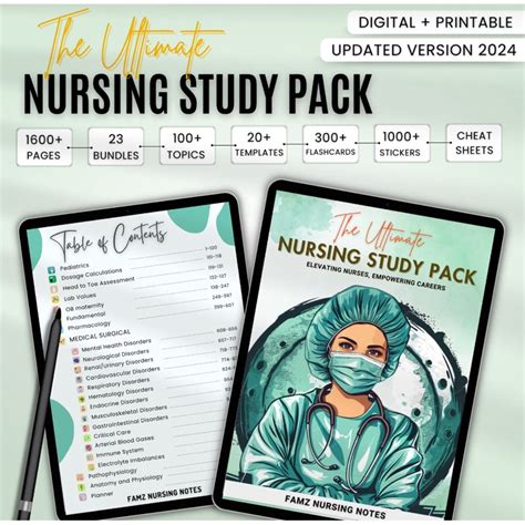 The Ultimate Nursing Study Pack Nursing School Bundle Nursing Notes