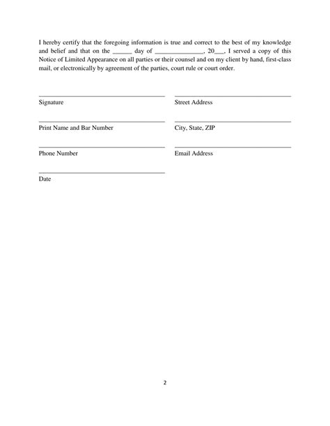 Washington D C Notice Of Limited Appearance Fill Out Sign Online