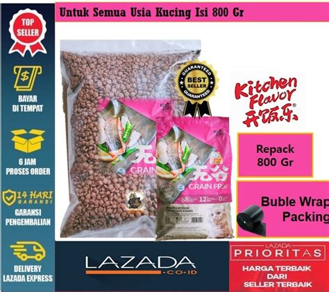 Makanan Kucing KITCHEN FLAVOUR For All Stage BEAUTY Kemasan Repack 800