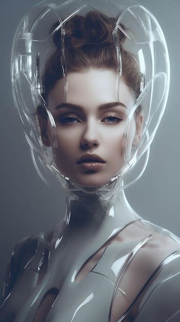 Premium Ai Image Futuristic Woman Fishion Dress Model Illustration